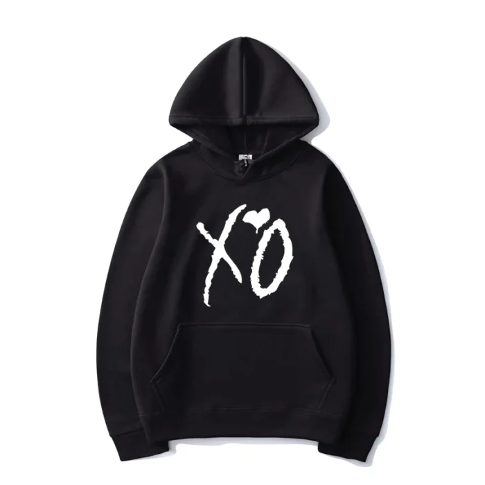 The Weeknd XO Printed Black Hoodie